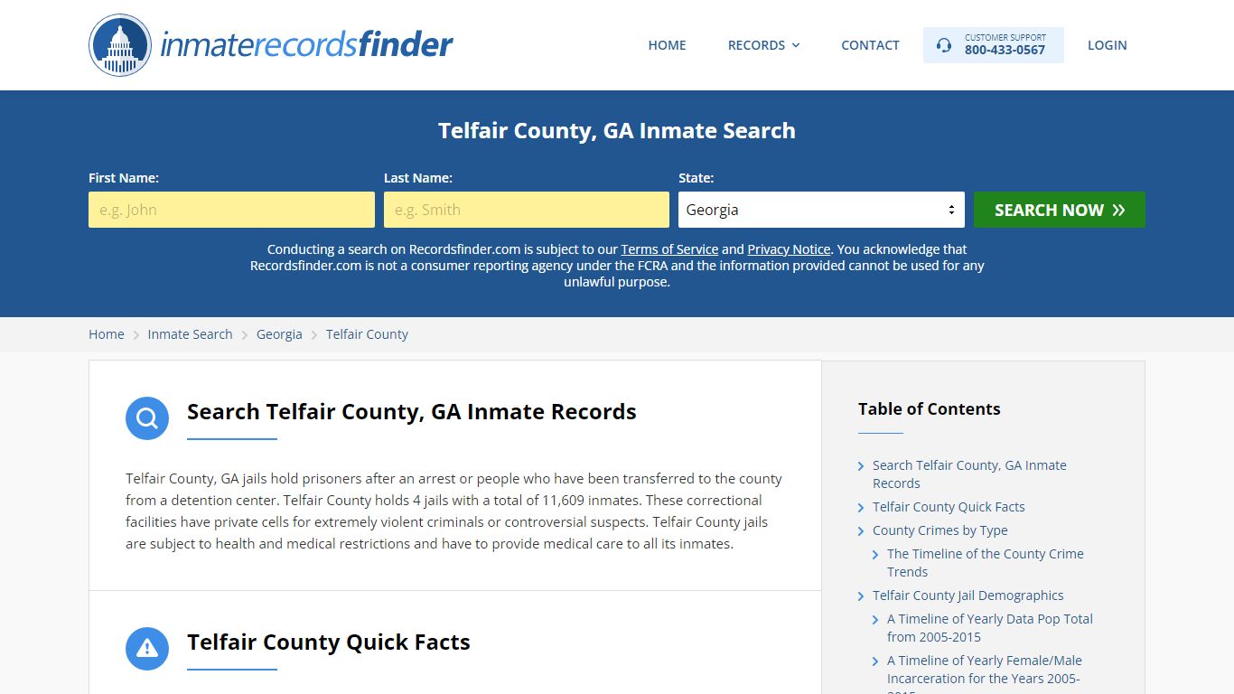 Telfair County, GA Inmate Lookup & Jail Records Online